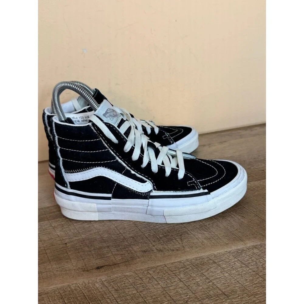 Vans Reconstruct SK8-Hi Skate Shoes Sneakers Black White womens size 8_3